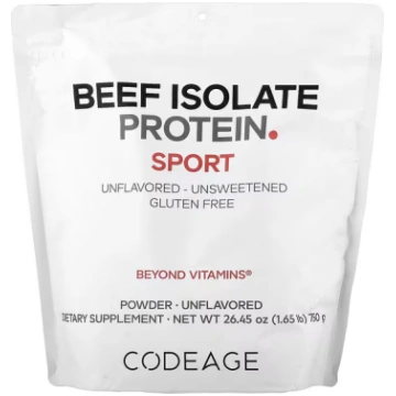 Codeage, Sport, Beef Isolate Protein Powder, Unfla