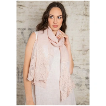 Chez Moi Summer pashmina in linen and lace Versail