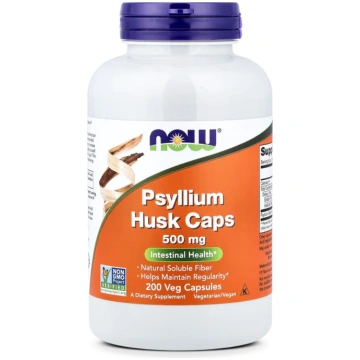 Psyllium Husk Caps 500 mg Now Foods 200 kapsulas