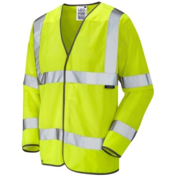 Leo Fremington Ecoviz Mesh Sleeved Waistcoat Hi-Vi