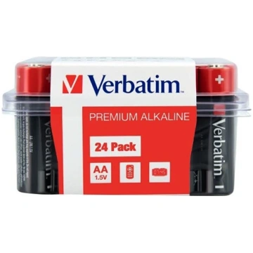 Alkaline Batteries AA / LR06 24-pack 49505 Verbati