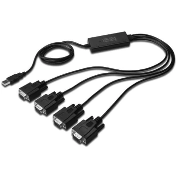 Pārveidotājs/adapteris usb 2.0 uz 4x rs232 (db9) a