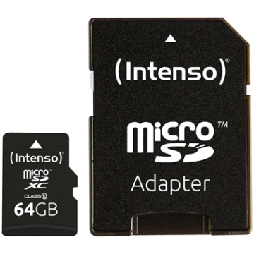 Intenso microSDXC 64GB C10 with Adapter 3413490