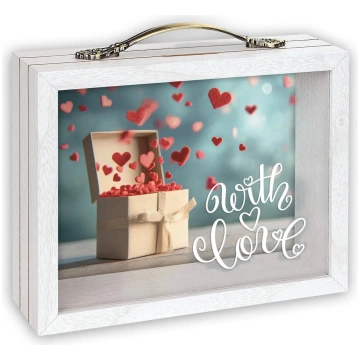 Naudas kaste ZEP Andy with Love — koks un stikls, 