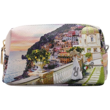 Ynot - Beauty Case Donna in ecopelle con stampa Ye
