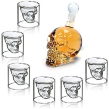 Brilles, krūzes, krūzes,Skull Shot brilles komplek