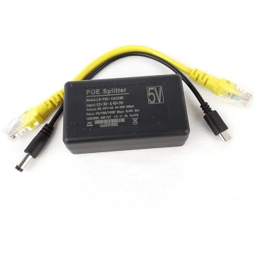 5 V, 4 A Gigabit USB Type-C aktīvais PoE sadalītāj
