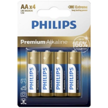 Philips AA LR6 Premium Alkaline Battery 1.5V 4pcs 