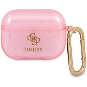 Guess AirPods Pro vāciņš Glitter Rozā - TPU case, 