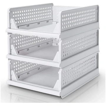 Yorbay atvilktņu glabāšanas kaste, stackable skapj