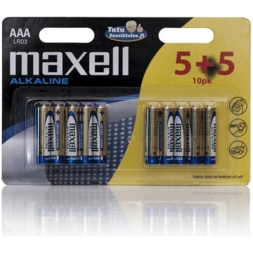Maxell Alkaline LR3(AAA) baterijas (5+5) gab iepak