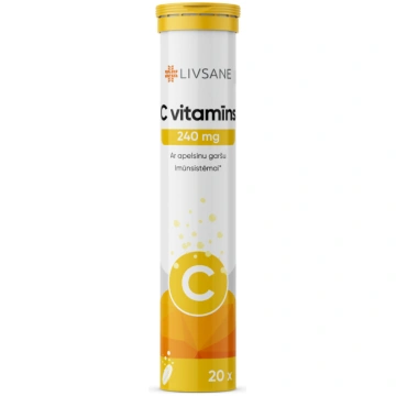 LIVSANE C vitamīns 240 mg šķīstošās tabletes N20