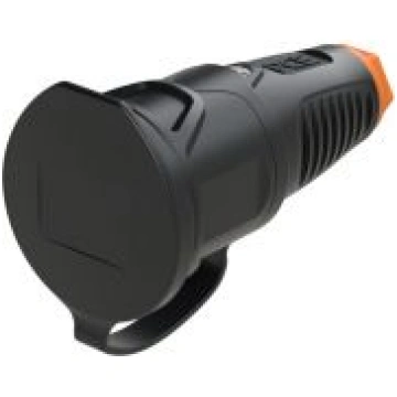 Gumijas kontaktligzda 250V AC, 3x16A (2P+E), IP54,
