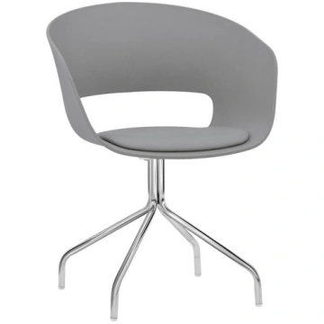 Indoor armchair TESR Chromed metal frame, polyprop