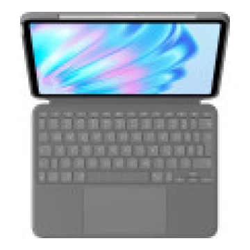 Logitech Combo iPad Air 11 (2024) Grau Qwertz [Tou