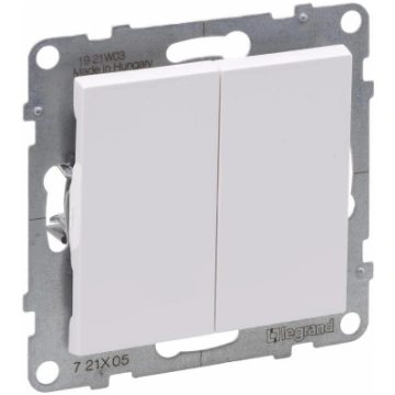 SUNO balts slēdzis 1+1 LEGRAND EB1197030529