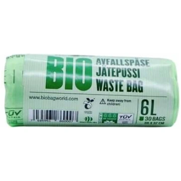 Bio kompostējami atkritumu maisi Biobag, 6 l