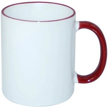 Sublimācijas krūze JS Coating 330 ml with maroon h