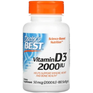 Doctor"s Best D3 vitamīns, 2000 SV - 180 kapsulas