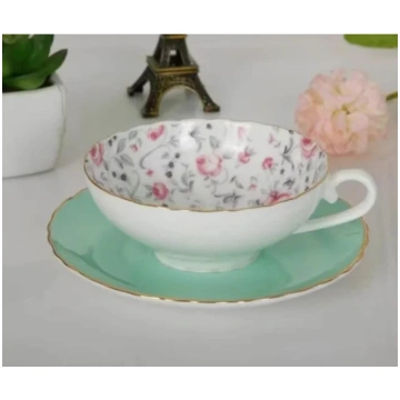 Noble Luxury Bone China Coffee Tea Cup And Saucer
