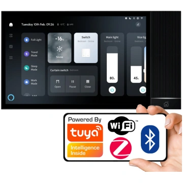 8" PRO skārienpanelis ar ZigBee vārteju, 2 audio k