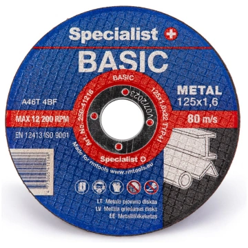 SPECIALIST+ metāla griešanas disks BASIC, 125 x 1.