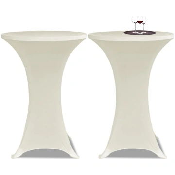 Elastīgs galdauts stāvgaldiem 60 cm 2 gab. bēšs