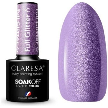 Hibrīda nagu laka Claresa Full Glitter 6, 5 g