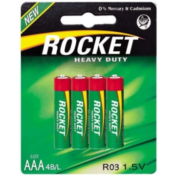 Rocket Heavy Duty AAA elementi 4 gab