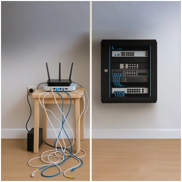 Szafa ExtraLink LITE 12U 530X400 WALL-MOUNTED RACK