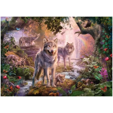 Puzzle Family of wolves in summer Ravensburger