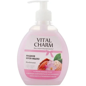 VITAL CHARM Šķidrās krēmziepes Mandeļu, 300 ml