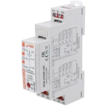 Relay: installation; bistable,impulse; DPST-NO; 16