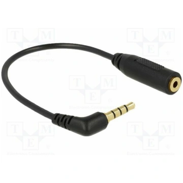 Cable; Jack 2.5mm 3pin socket,Jack 3.5mm 4pin angl