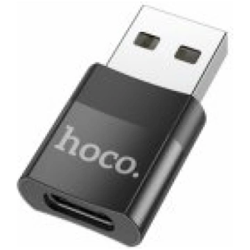 Hoco UA17 Adapter USB-A to Type-C black aksesuārs 