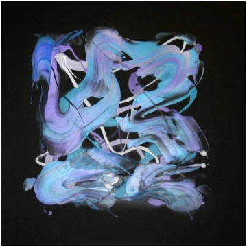 Fluid Abstract Painting | Cascade I 32x32” Paresh 