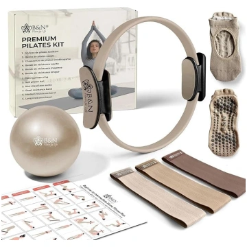 Pilnīgs Pilates komplekts smilškrāsas krāsā - Pila