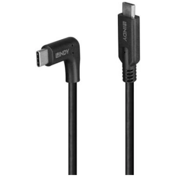 Lindy 1.5m USB 3.2 Type C Cable 90 degrees bent 32