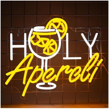 Holy Aperoli Neon Sign, Dimmable Aperol Spritz neo