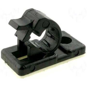 Self-adhesive cable holder | polyamide | black | U