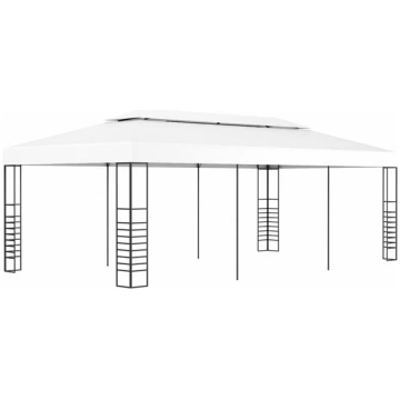 vidaXL dārza nojume, 6x3 m, balta Nav norādīts
