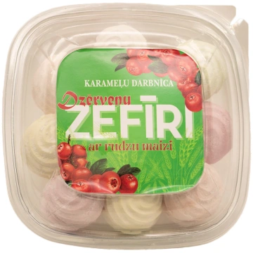 Dzērveņu zefīri ar rudzu maizi Karameļu darbnīca