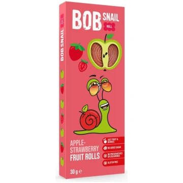 Bob Snail Apple and strawberry rolls, 30g 450-2777