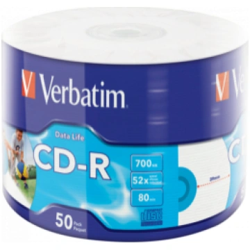 Matricas CD-R Verbatim Data Life 700MB 1x-52X Inkj