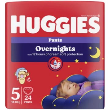 Huggies OVERNIGHT uzvelkamās nakts autiņbiksītes 5