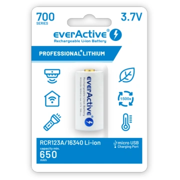 EverActive 16340 RCR123A 3,7 V 700 mAh Li-Ion mikr