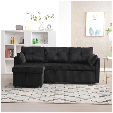 Multifunctional Sofa Bed with Storage Space and Tr