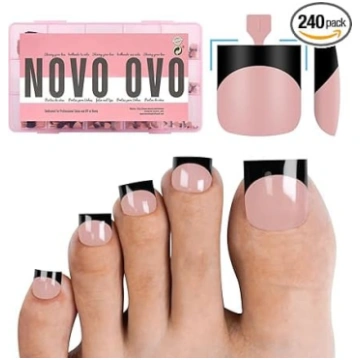 NOVO OVO Halloween melni franču nagu uzlikšanas uz