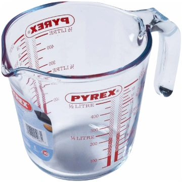 Mērtrauks Pyrex, 0.5 l, caurspīdīga krās