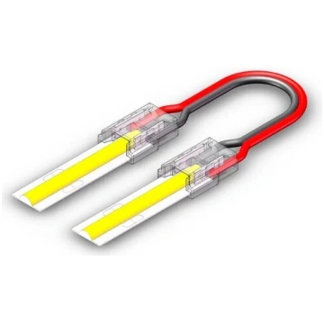 Divpusējs 10 mm COB vienkrāsainas LED lentes savie